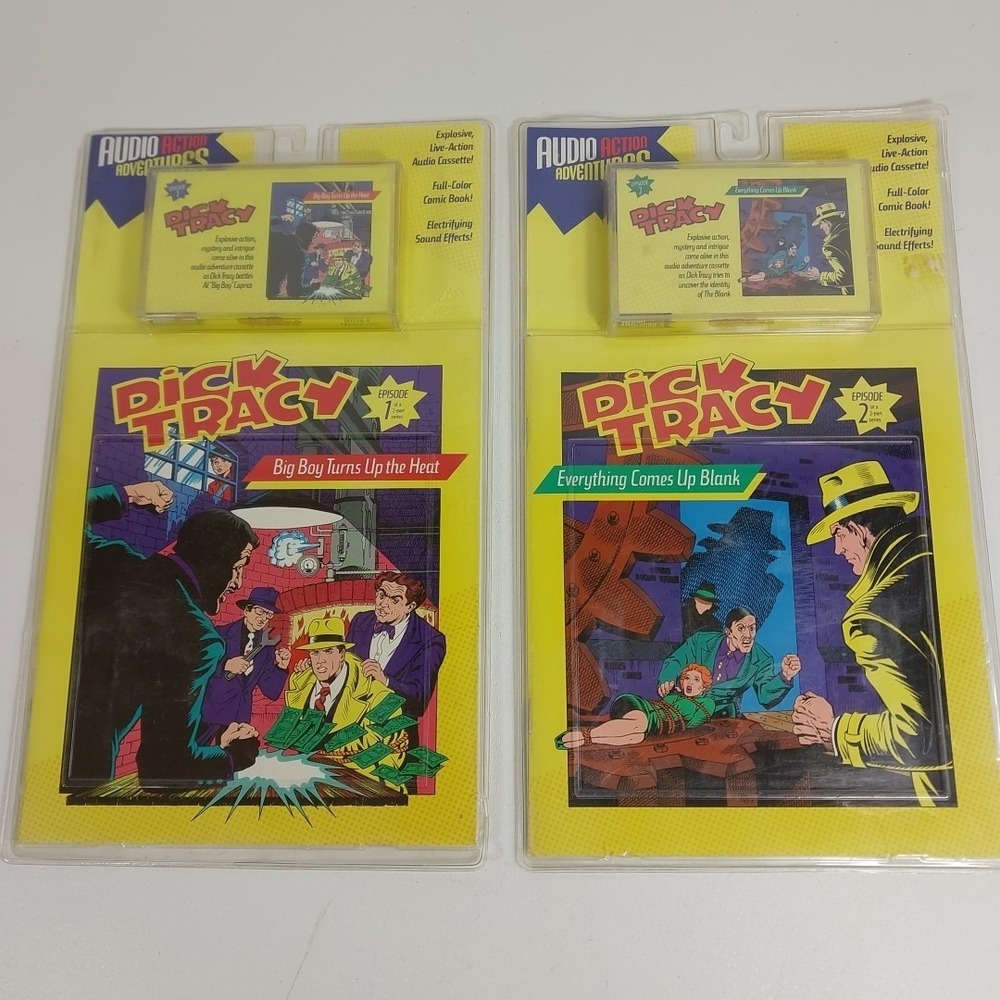 Disney Audio Action Adventures Dick Tracy Episode 1 & 2 Cassette SET! SEALED